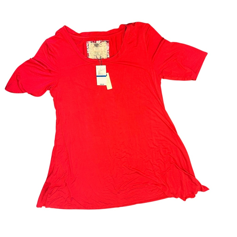 Women's Cupio Knee Length Short Sleeve Tee Shirt Dress Size XL